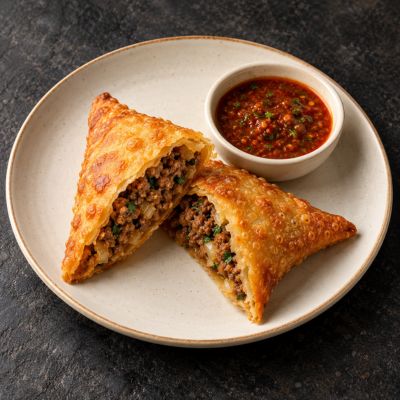 Sambosa Fleisch